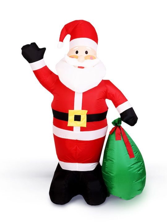 Beleuchteter Dekorations-Weihnachtsmann Aufblasbar Außeneinsatz Weißer Kunststoff 180cm