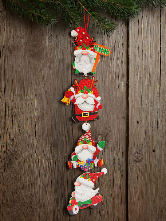 Decorative Christmas Santa Red 75x17cm
