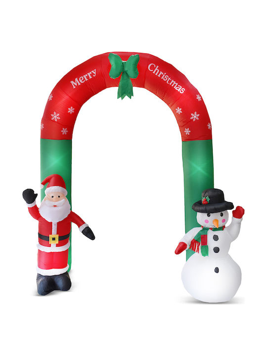 Illuminated Decorative Inflatable Outdoor Plastic Christmas Santas 240x240cm 9 Pieces