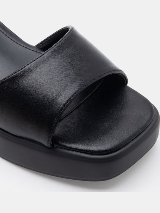 Flache Sandalen Für Damen Flatforms Schwarz