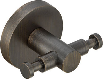 Sanco Sanco Bathroom Hook Double with Screws 5x5.5cm Bronze