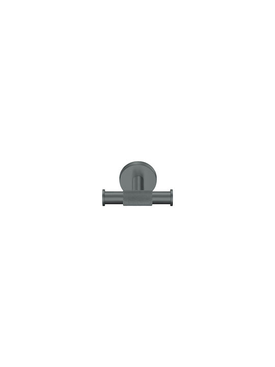 Sanco Dorian 121318-A03 Doppelter Badezimmerhaken mit Schrauben 10x8cm Silber