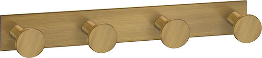 Sanco Bath 00684-A75 Bathroom Hook 4 Prongs With Screws Brown