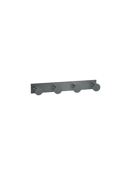 Sanco Bath Bathroom Hook 4 Prongs With Screws Bronze