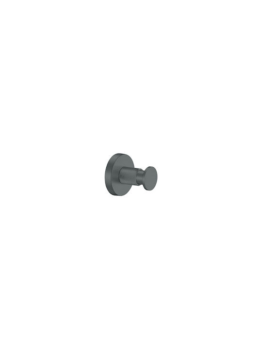 Sanco Dorian Bathroom Hook Single with Screws 104x5cm Grey