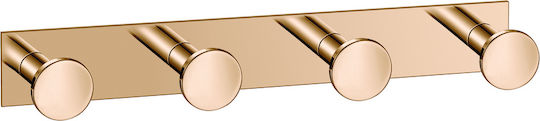 Sanco Bath 00684-M26 Bathroom Hook 4 Prongs With Screws Copper