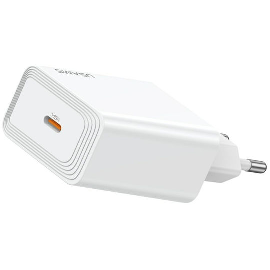 Usams Charger Without Cable with USB-C Port 30W Quick Charge 3.0 White (T69)