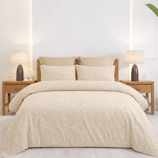 Astron Italy Emily Σετ King Size 4τμχ 245x260εκ. με Λάστιχο Olive