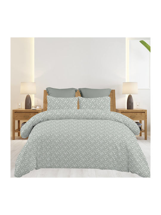 Astron Italy Emily Σετ Σεντόνια Υπέρδιπλα με Λάστιχο 160x200+40εκ. Grey (4τμχ)