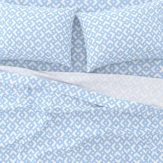 Astron Italy Chiara Σετ Σεντόνια Υπέρδιπλα 245x260εκ. Chiara Blue (4τμχ)