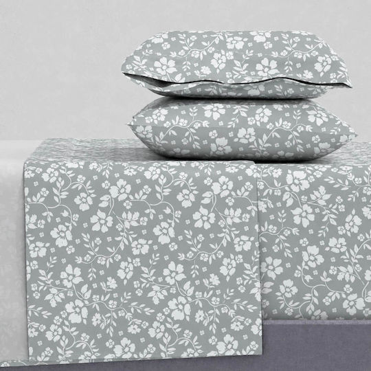 Astron Italy Emily Set Double Bed Sheets 240x260cm Olive 4 Pieces