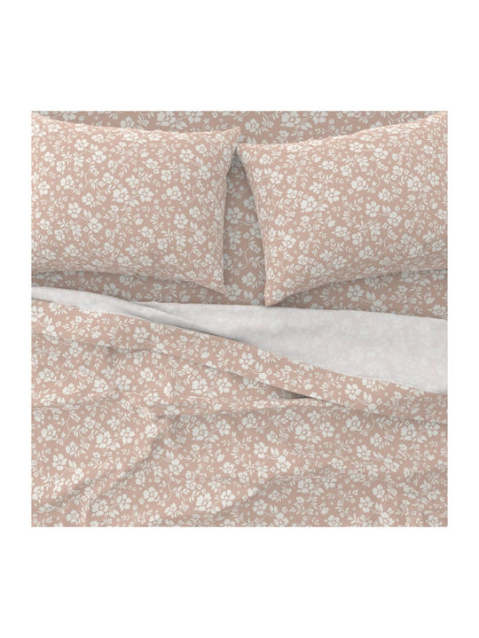 Astron Italy Emily Set Double Bed Sheets 240x260cm Olive 4 Pieces