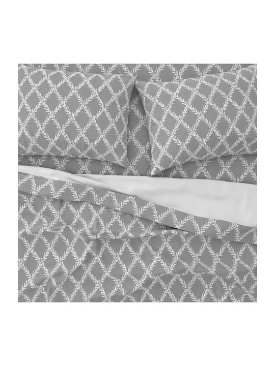 Astron Italy Lucia Super-Double Bed Sheets Set 240x260cm Olive 4 Pieces