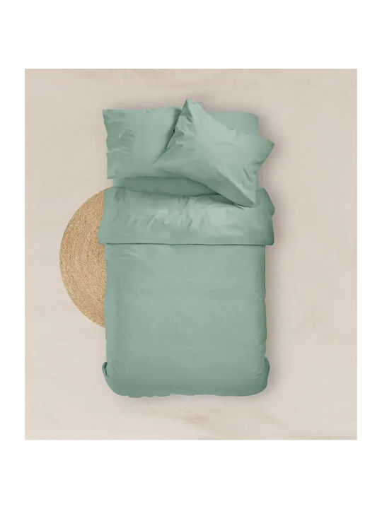Borea Solid Single Bed Sheet With Rubber Hugger 100x200+25cm Khaki