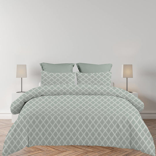 Astron Italy Lucia Σετ Σεντόνια Υπέρδιπλα 245x260εκ. Olive (4τμχ)