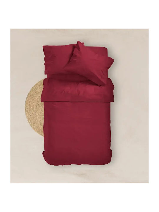 Borea Solid Single Bed Sheet With Rubber Hugger 100x200+25cm Lilac