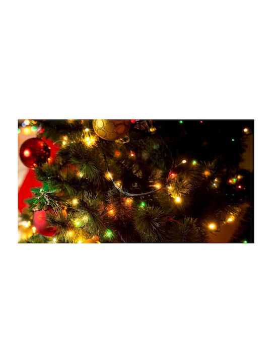 100 LED Weihnachtsbeleuchtung 10m Grüne Batteriebetriebene Reihe 2 Stück