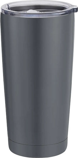 Klikareto Thermos Bottle 600ml with Double Inner Metal Lining of Excellent Quality and Wear Resistance in Gray Colour Modern and Practical Choice to Maintain the Temperature of Your Beverage