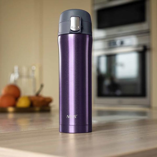 Nils Ποτήρι Θερμός Ανοξείδωτο 500ml Purple
