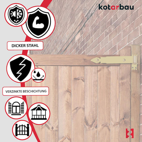 Kotarbau Strap Scharnier 400 Mm Gold Verzinkter Stahl Garagentür Scharnier Jalousie Scharnier Pavillon