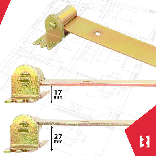 Kotarbau Strap Hinge 500 Mm Gold Galvanized Steel Garage Door Hinge Shutters Gazebo Hinge