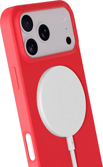 Bigben Case Iphone 17 Pro Max Magsafe In Soft Silicone Soft Touch Finish Red