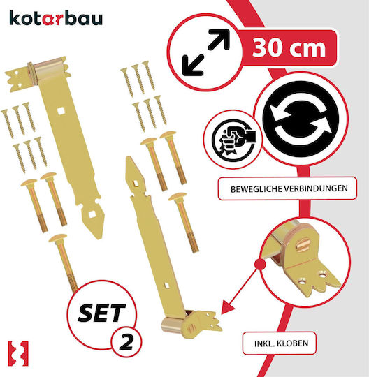 Kotarbau Strap Scharnier 400 Mm Gold Verzinkter Stahl Garagentür Scharnier Jalousie Scharnier Pavillon