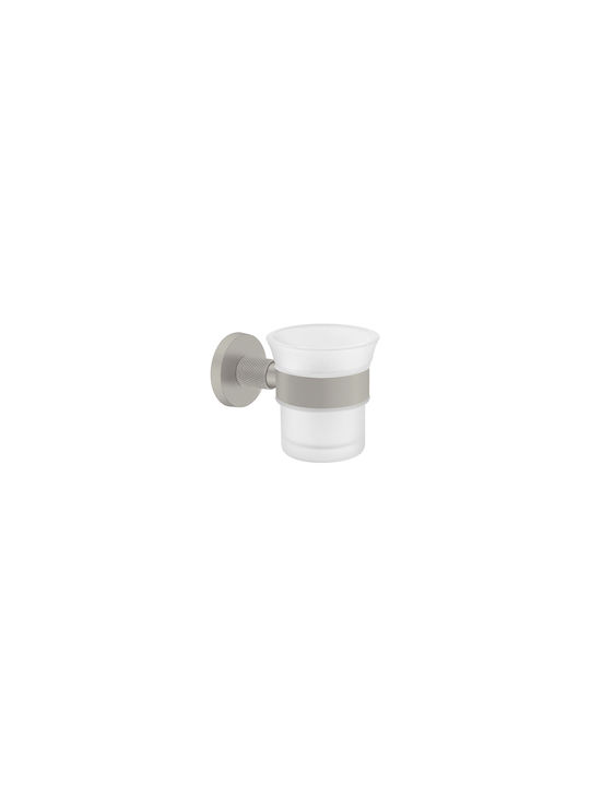 Sanco Dorian 121301-A03 Wall Mounted Glass Silver Cup Holder