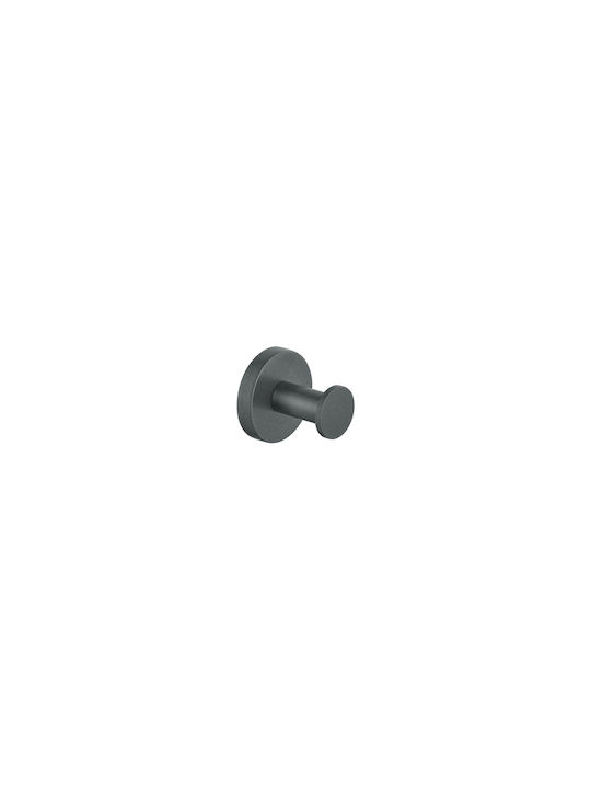 Sanco Gaea Single Bathroom Hook With Screws Silver