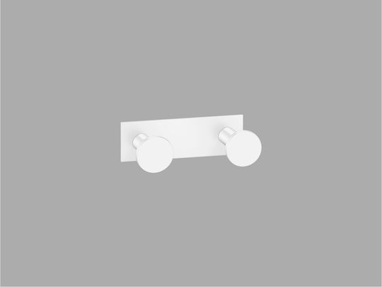 Sanco Bath 00682-A03 Double Bathroom Hook With Screws Silver