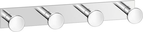 Sanco Bath 00684-М101 Кука за Банята 4 Позиции с Винтове Бяла