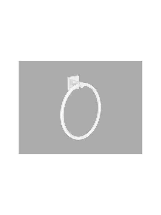Sanco Iconic Single Bathroom Ring Wall-Mounted With Screws Gray