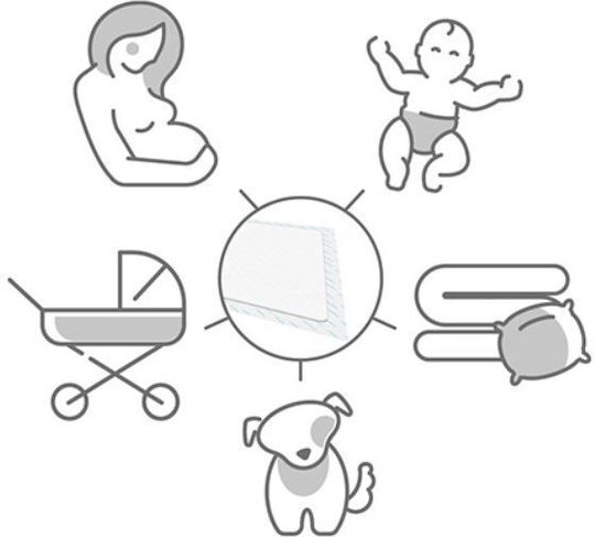 Babyono Einweg-Burp Tücher Weiß 60x90cm 10 Stück