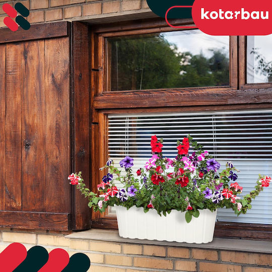 Kotarbau Wooden Flower Pot White