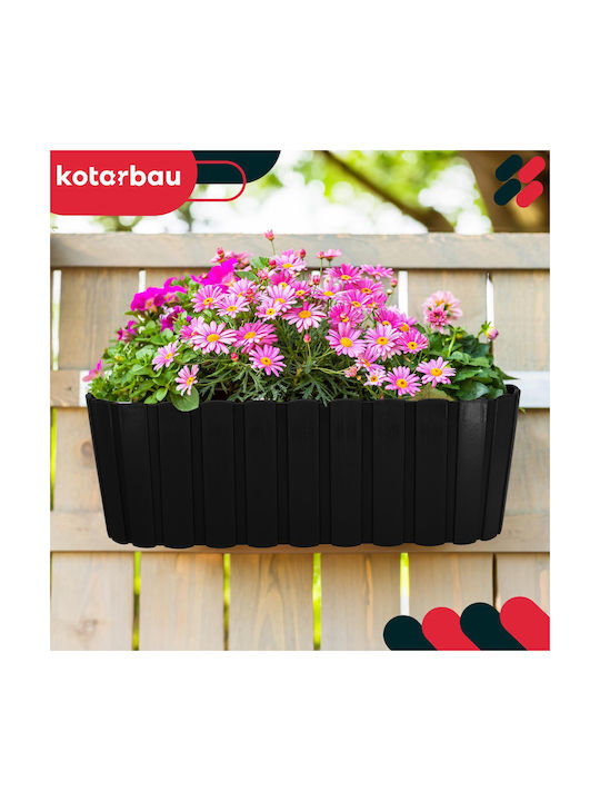 Kotarbau Set 6 Planter Box-uri Plastice Antracit