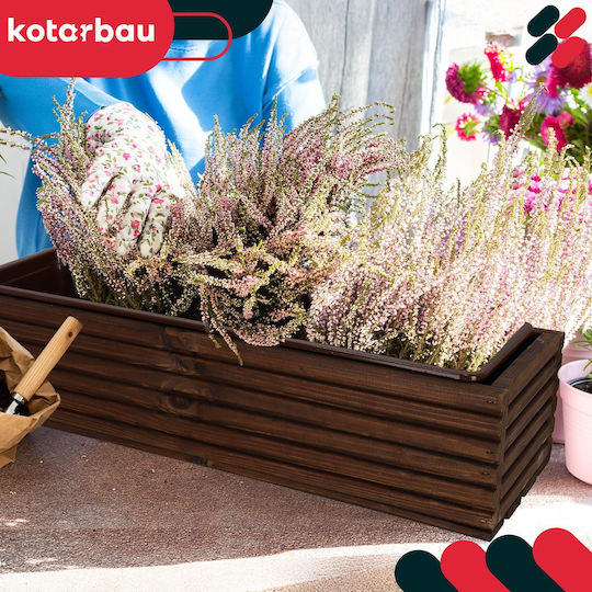 Kotarbau Дървена Кутия За Саксии Кафява 20x20см