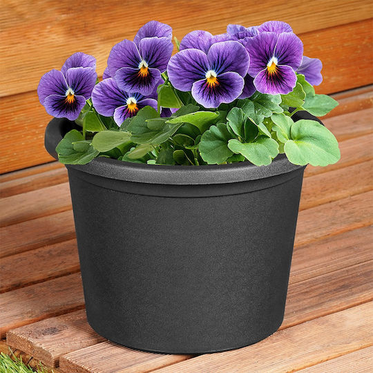 Vilde Plastic Flower Pot Black