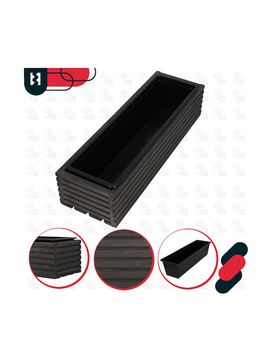 Kotarbau Ζαρντινιέρα Ξύλινη Anthracite 20x20εκ.