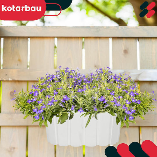 Kotarbau Ghiveci De Flori Din Plastic Rustic Alb