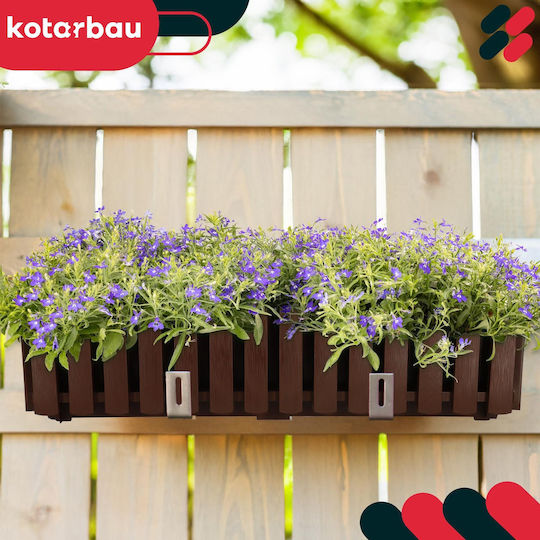 Kotarbau Σετ 4 Γλάστρες Ξύλινες Rustic Brown Kotarbau Σετ 4 Γλάστρες Ξύλινες Rustic Brown