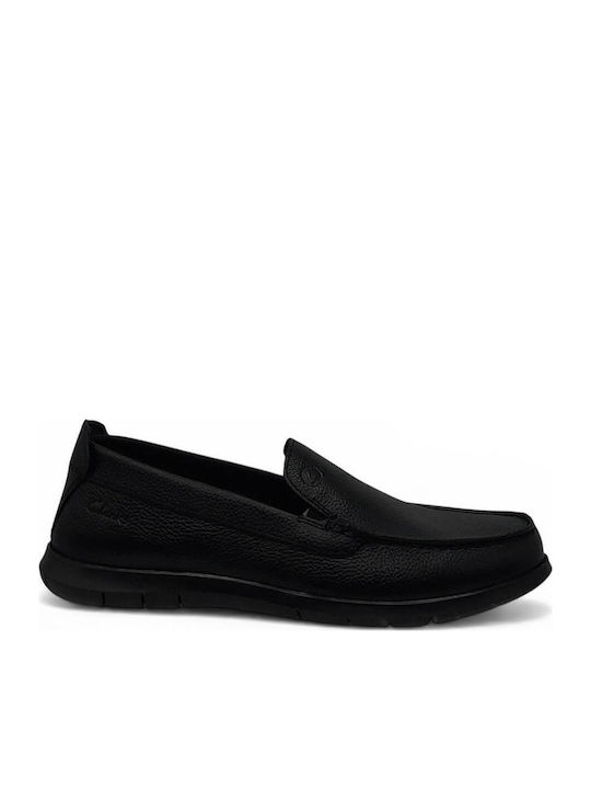 Step Men's Leather Moccasins Black