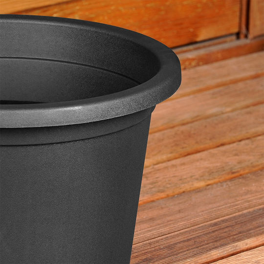 Vilde Plastic Flower Pot Black