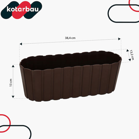 Kotarbau Σετ 6 Ζαρντινιέρες Ξύλινες Brown Kotarbau Σετ 6 Ζαρντινιέρες Ξύλινες Brown