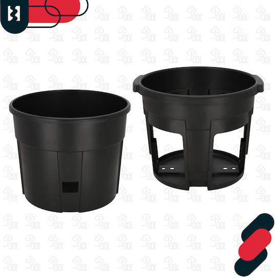 Kotarbau Σετ 4 Γλάστρες Πλαστικές Black Kotarbau Σετ 4 Γλάστρες Πλαστικές Black