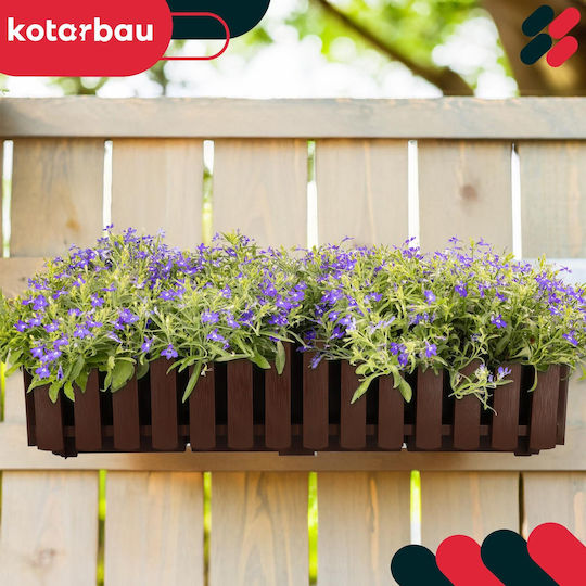 Kotarbau Σετ 2 Ζαρντινιέρες Ξύλινες Brown Kotarbau Σετ 2 Ζαρντινιέρες Ξύλινες Brown