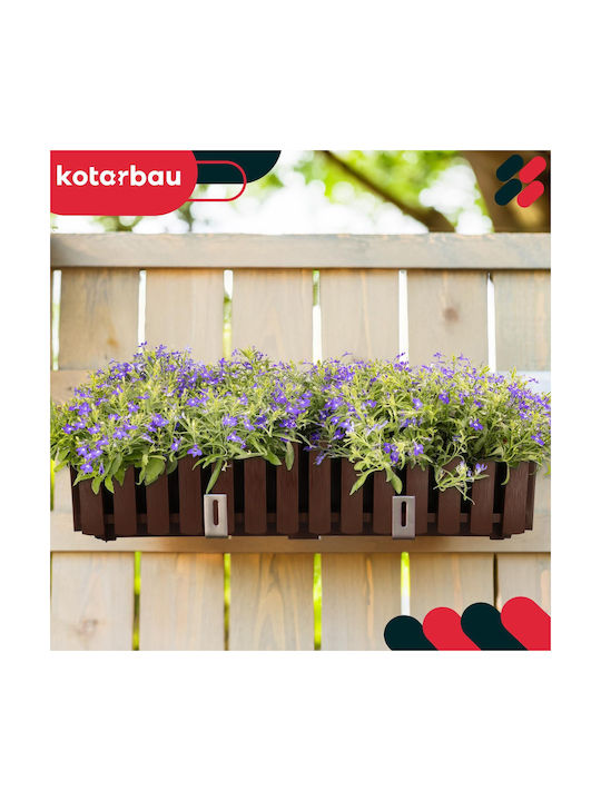 Kotarbau Γλάστρα Ξύλινη Rustic Brown 60εκ.