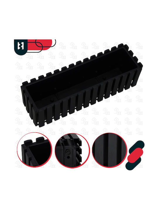Kotarbau Γλάστρα Ξύλινη Anthracite 60εκ.