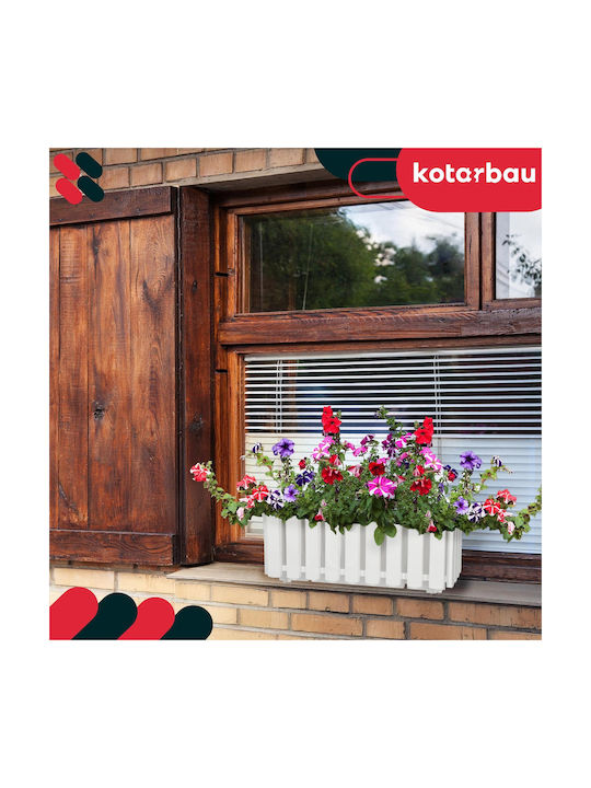 Kotarbau Σετ 4 Γλάστρες Ξύλινες Rustic White