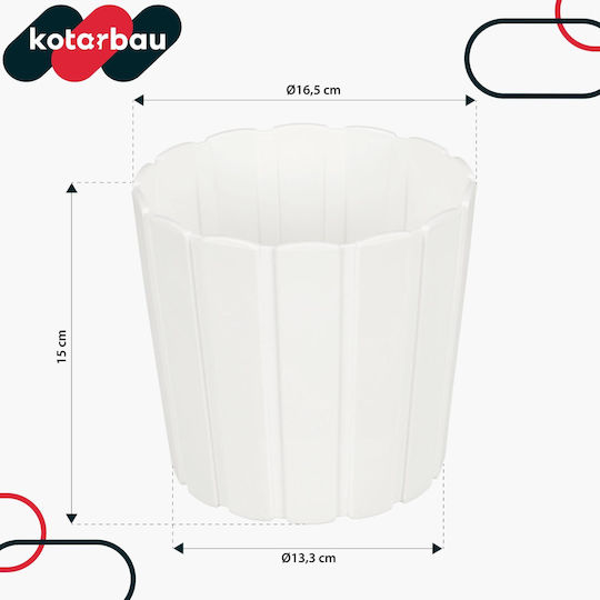 Kotarbau Σετ 4 Γλάστρες Πλαστικές White