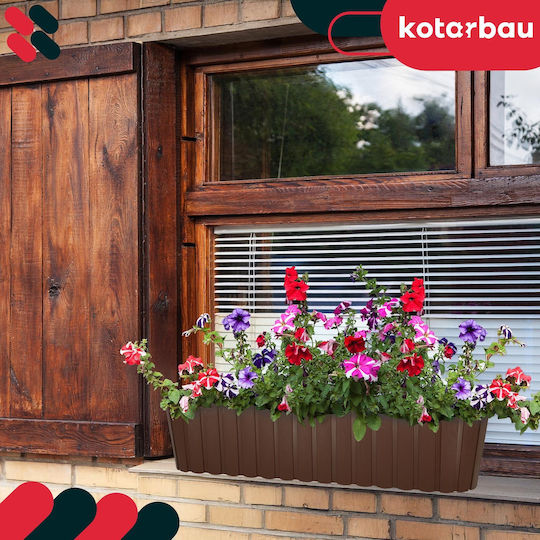 Kotarbau Kotarbau Kunststoff Blumenkasten Rustikales Braun 13 cm